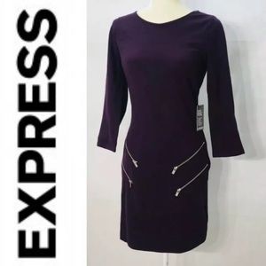 Express women’s 3/4 sleeve purple dress size S